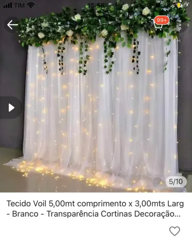 Tecido voil 5 metros
