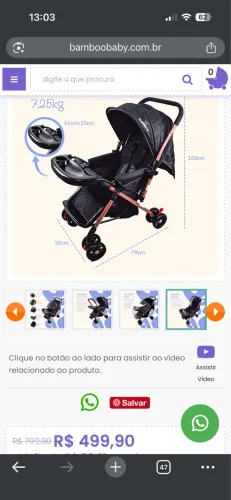 Carrinho de passeio Bamboo Baby