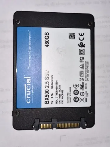 SSD SATA CRUCIAL 480GB - 99% de Saúde