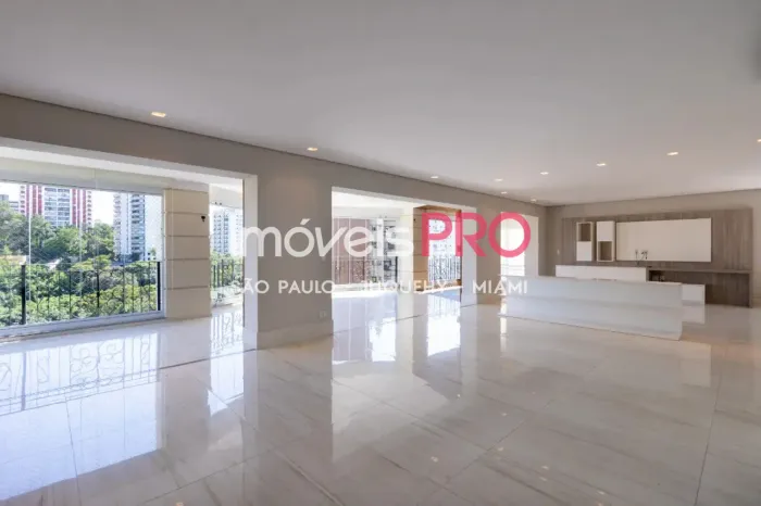 Apto de alto padrão de 392m² com 4 suítes e 5 vagas no Morumbi.