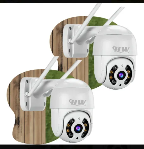 Kit 2câmera Ip Icsee Prova D'água Infravermelho Externa Wifi - HW