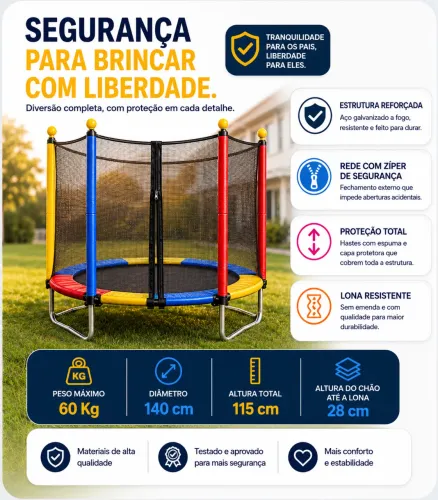 Cama elástica infantil 