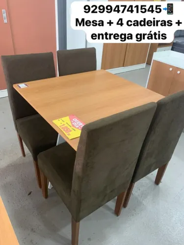 Mesa de sala de janta + cadeiras confortáveis entrega grátis