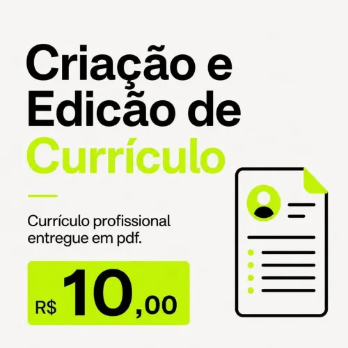 Currículo profissional por apenas 10 reais!!!