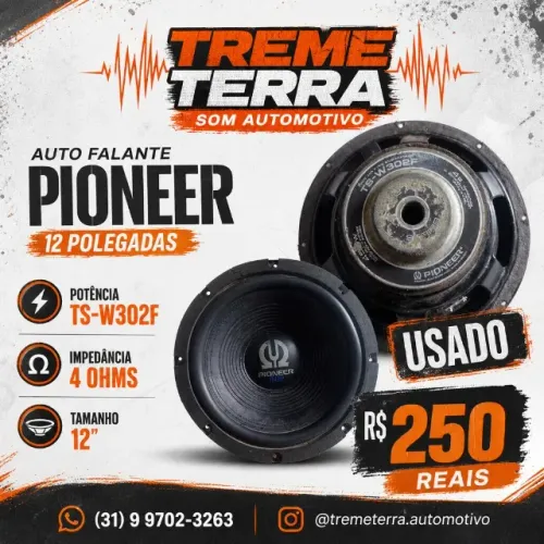 auto falante pioneer 12 polegadas 4 ohms