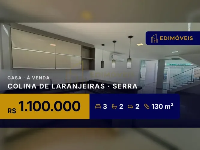 Colina de Laranjeiras: Casa 3 quartos com armários planejados e climatização