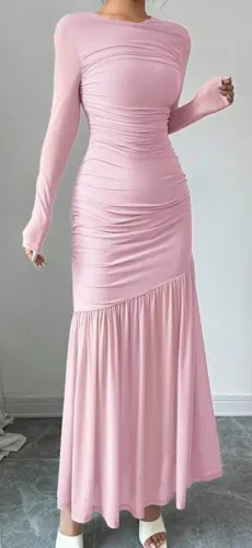 Vestido rosa chiclete