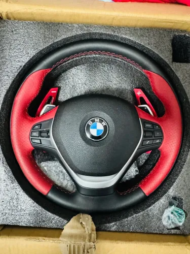 Volante BMW Custom Red Paddle Shifters + Air bag