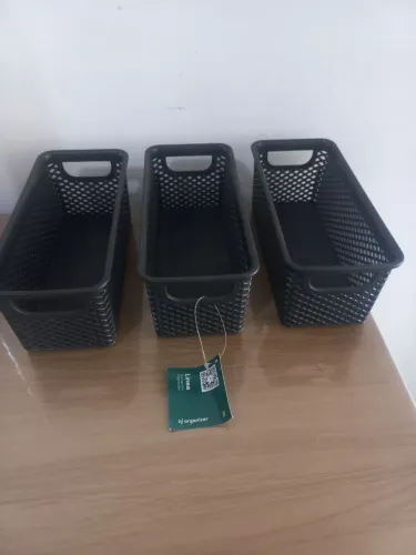 Kit 3 organizadores pequeno - Preto