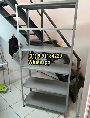 Estantes de aço Prateleiras 40 cm de profundidade Reforçadas Novas Frete Grátis