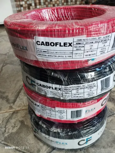 Cabo Flexível 2,5mm - Várias Cores (Rolo 100m) - Promoção