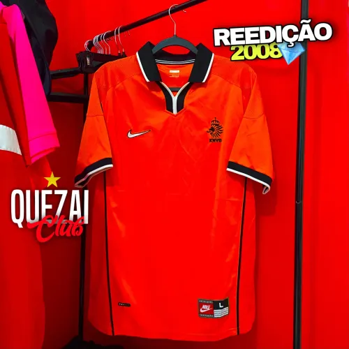 Camisa Nike Holanda 1998 Reedição 2008 Home ORIGINAL 