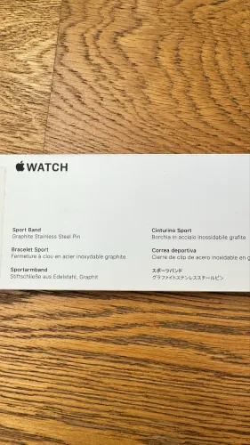 pulseira apple watch sport band 45mm m/l - nova, na caixa