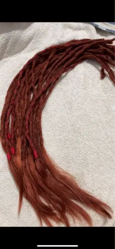 25 dreads removíveis ruivos