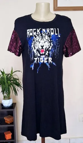 Vestido rock preto