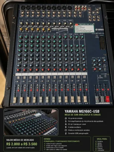 Mesa Yamaha 16 canais