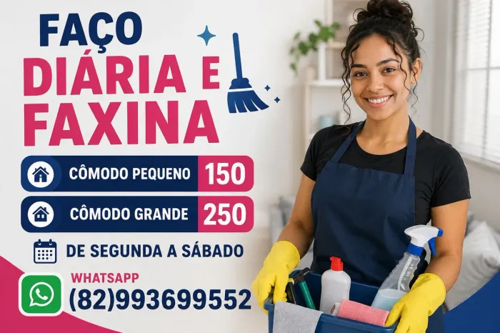 Faço diária e faxina