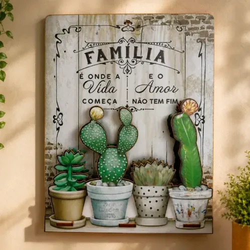 Quadro Porta Cartas De Parede Em Mdf Decoração