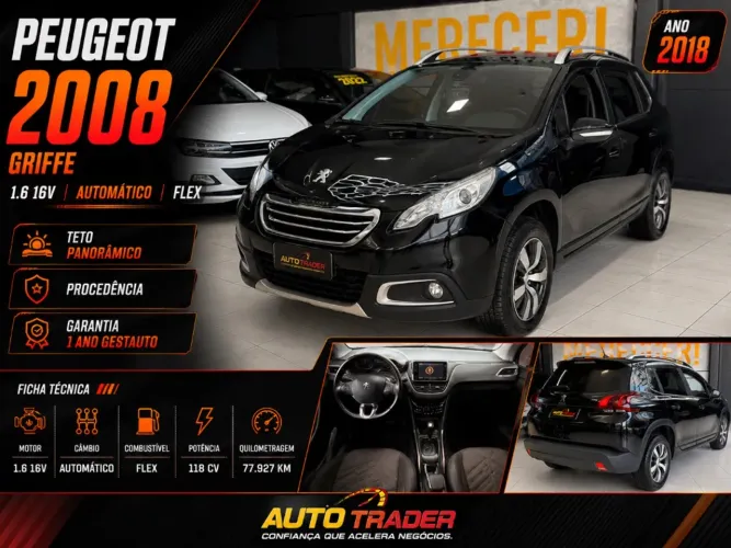 Peugeot 2008 Griffe 1.6 Flex 16V 5P Aut. 2018