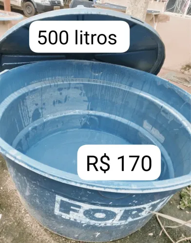 Caixa d'Água 500 Litros Fortlev em Ótimo Estado - R$ 170