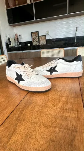 Golden Goose Ball Star preto primeira linha