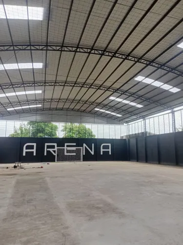 Trabalho com estrutura metálica galpão arena container *