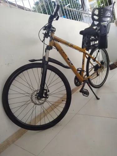 Bicicleta aro 29+bagageiro em alumínio+ cadeirinha 