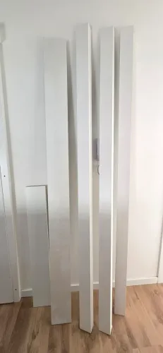 Kit de batentes e guarnições de portas brancas MDF (sobra de obra)