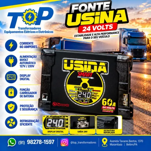 FONTE USINA SMART CONNECT 60A - 24V