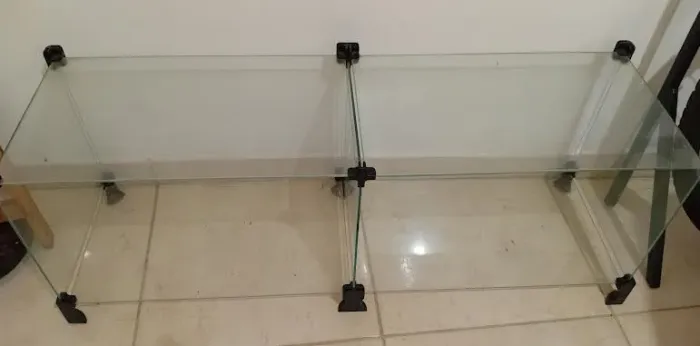 Estante expositora em vidro
