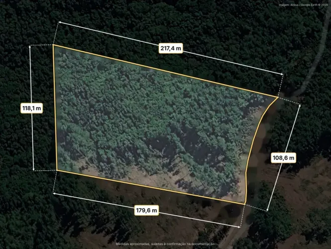Área rural individual de 21.089 m² em São Luiz do Purunã - Destino de Turismo Rural