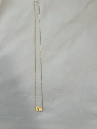 Cordão Banhado a Ouro 18K com 2 Pingentes - 3,9g