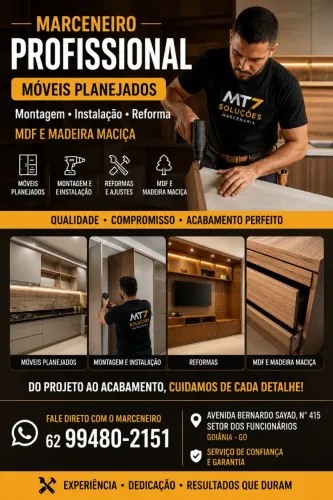 Marceneiro montador instalação reforma