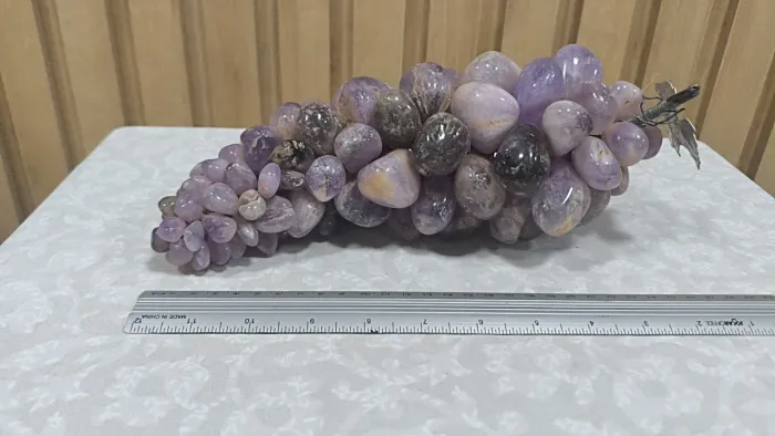 Cacho de uvas de pedras, decorativo 27 cm