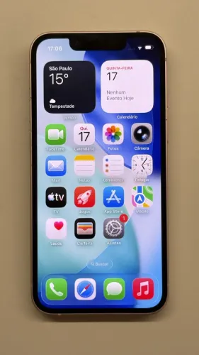 iPhone 13 mini 128GB Rosa 68% Bateria + Cabo e Capa