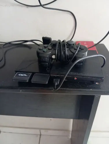 Play 2 +1 controle,hd com 160 jogos,memory card 32gb