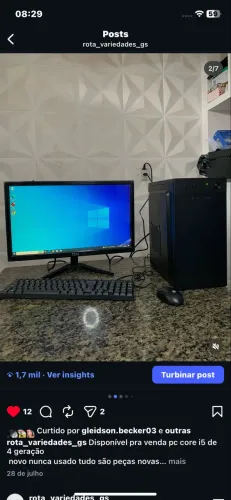 Pc gamer core i5 4 geração completo com peças novas