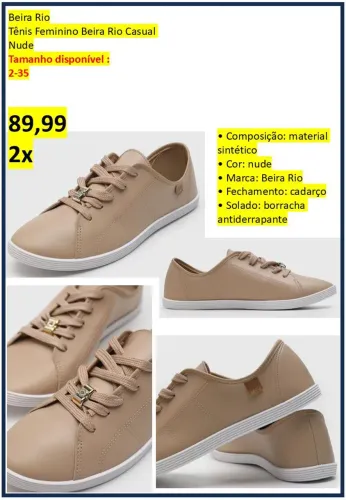 Tenis beira rio nude