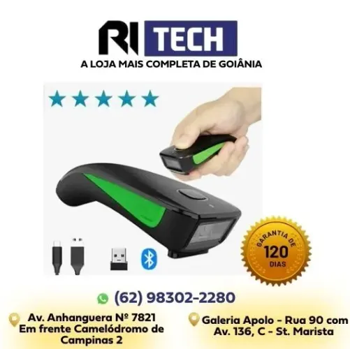 Leitor Código De Barras 1d Scanner De Bolso Bluetooth Usb