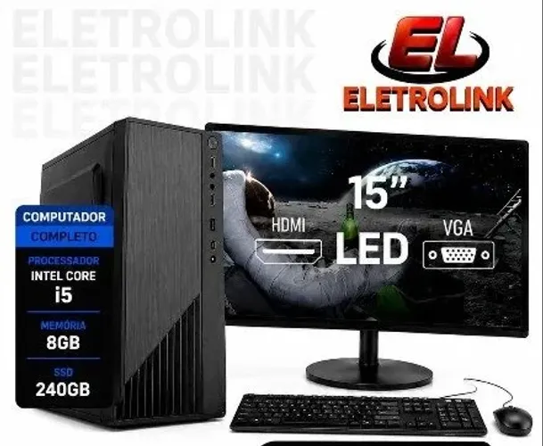 Computador Completo Intel Core i5 + Monitor LED 15