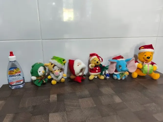 Kit 6 Mini Pelucias Chaveiros Pendantes Natalinos trazido do Japão Pooh Dumbo etc