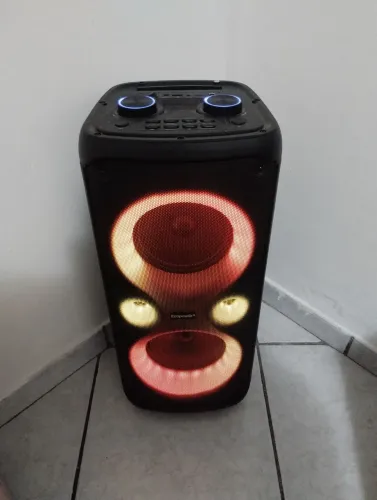 Caixa de som ecopower grade 40w RMS falantes de 6 ótimo grave.