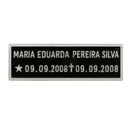 Placa para cemitério