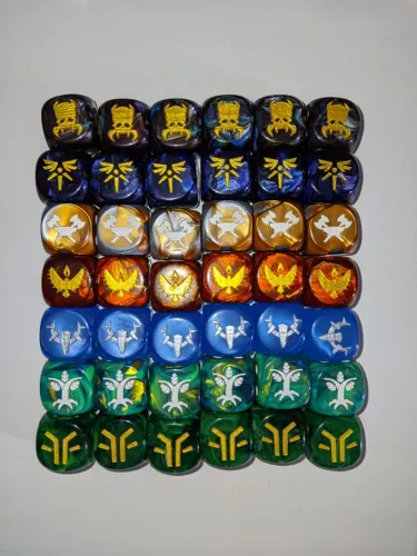 Dados personalizados Summoner Wars 1ª edição - kit raríssimo para colecionadores