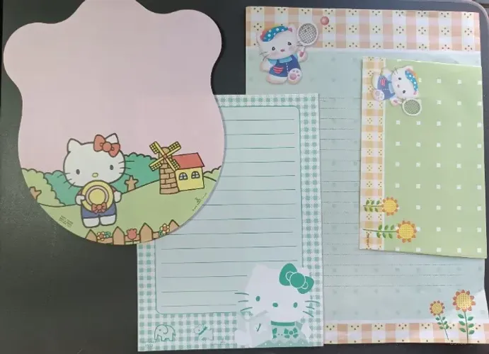 Papel de Carta Antigo Hello Kitty - Coleção Anos 80/90