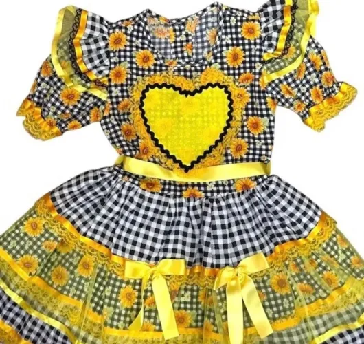 Vestido festa junina infantil menina 