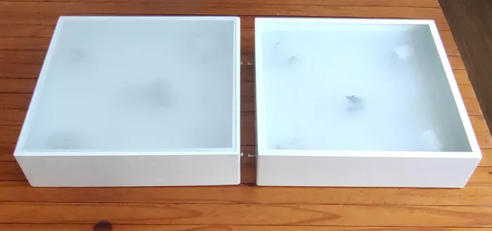 Par de Luminárias / Plafons Quadrados 35,5 x 35,5 (4 lâmpadas)
