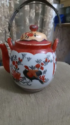 Chaleira porcelana pintada a mão