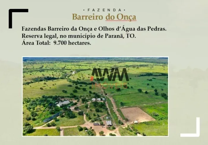Fazenda à venda,  m² por R$ 110.000.000,00 - Zona Rural - Paranã/TO