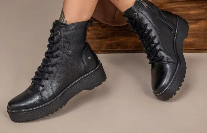 Bota Coturno Feminino 36 couro legítimo 